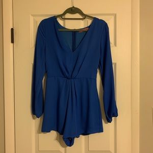 Cobalt blue shorts romper